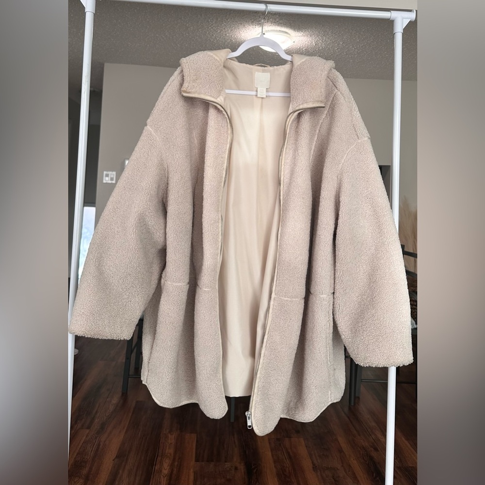 H&M Beige Teddy Jacket